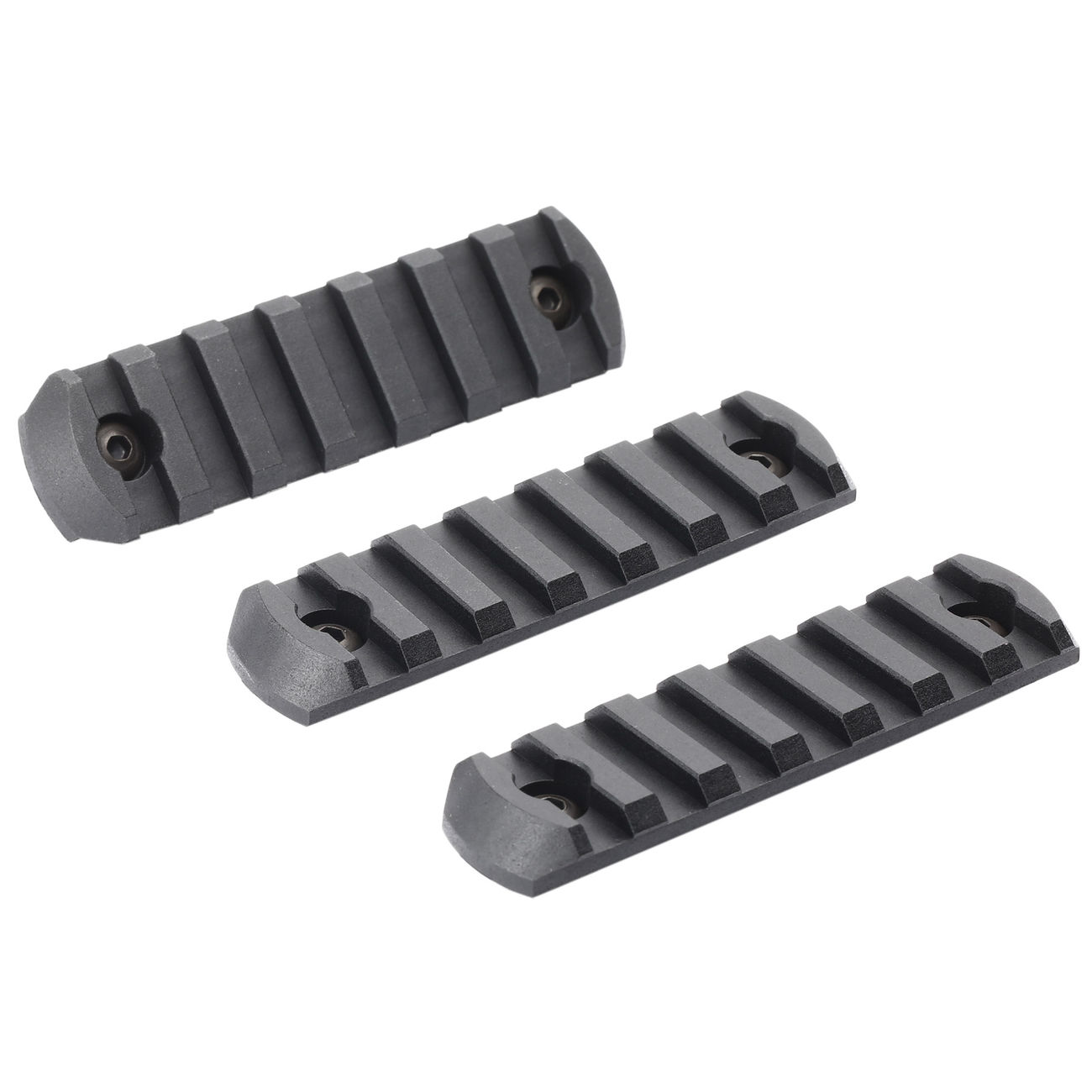 ASG M-Lok 21mm Polymer-Schienen Set 7 Slots / 80mm (3 Stck) schwarz Bild 2