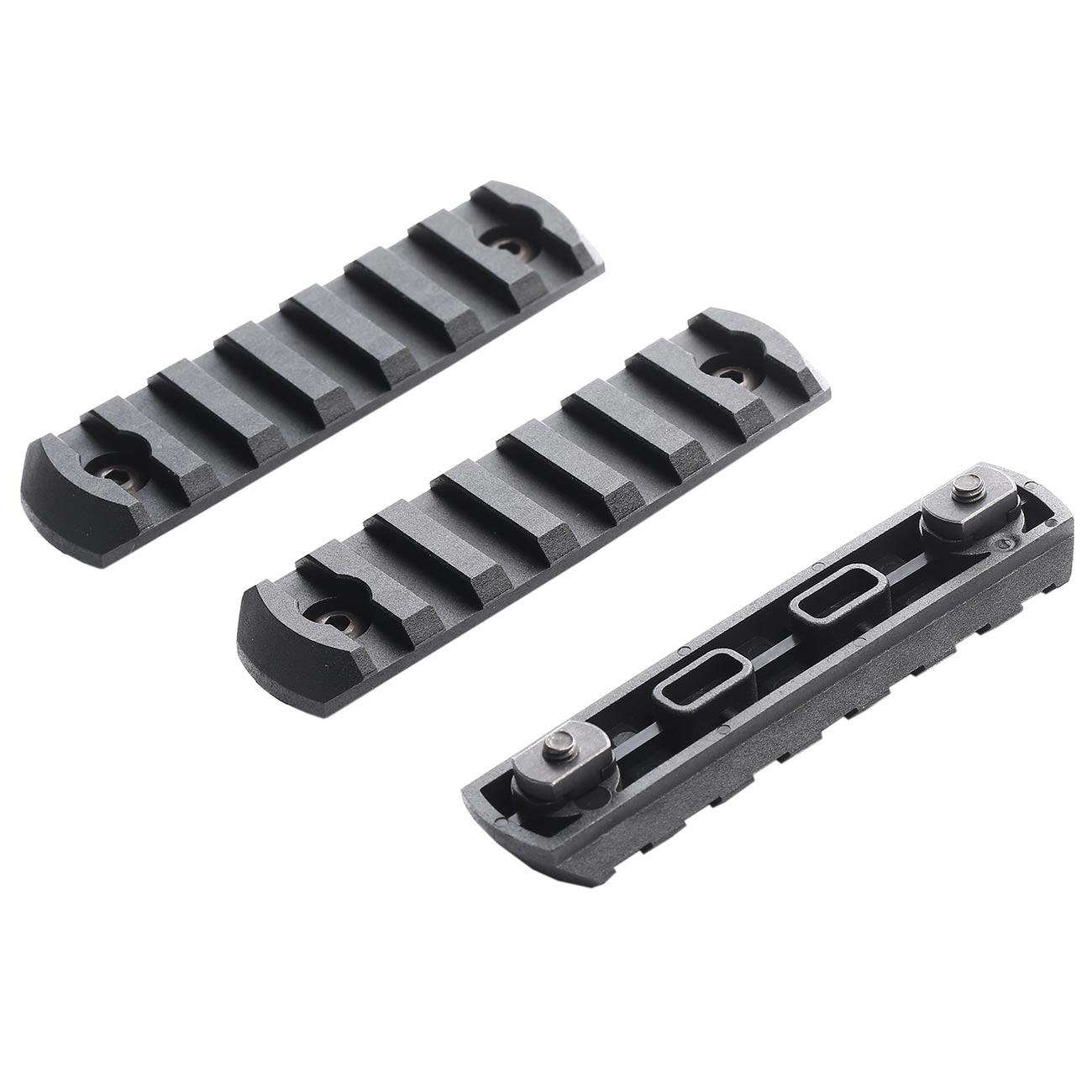 VFC LOCK 21mm Polymer-Schienen Set 7 Slots / 80mm (3 Stck) schwarz Bild 1