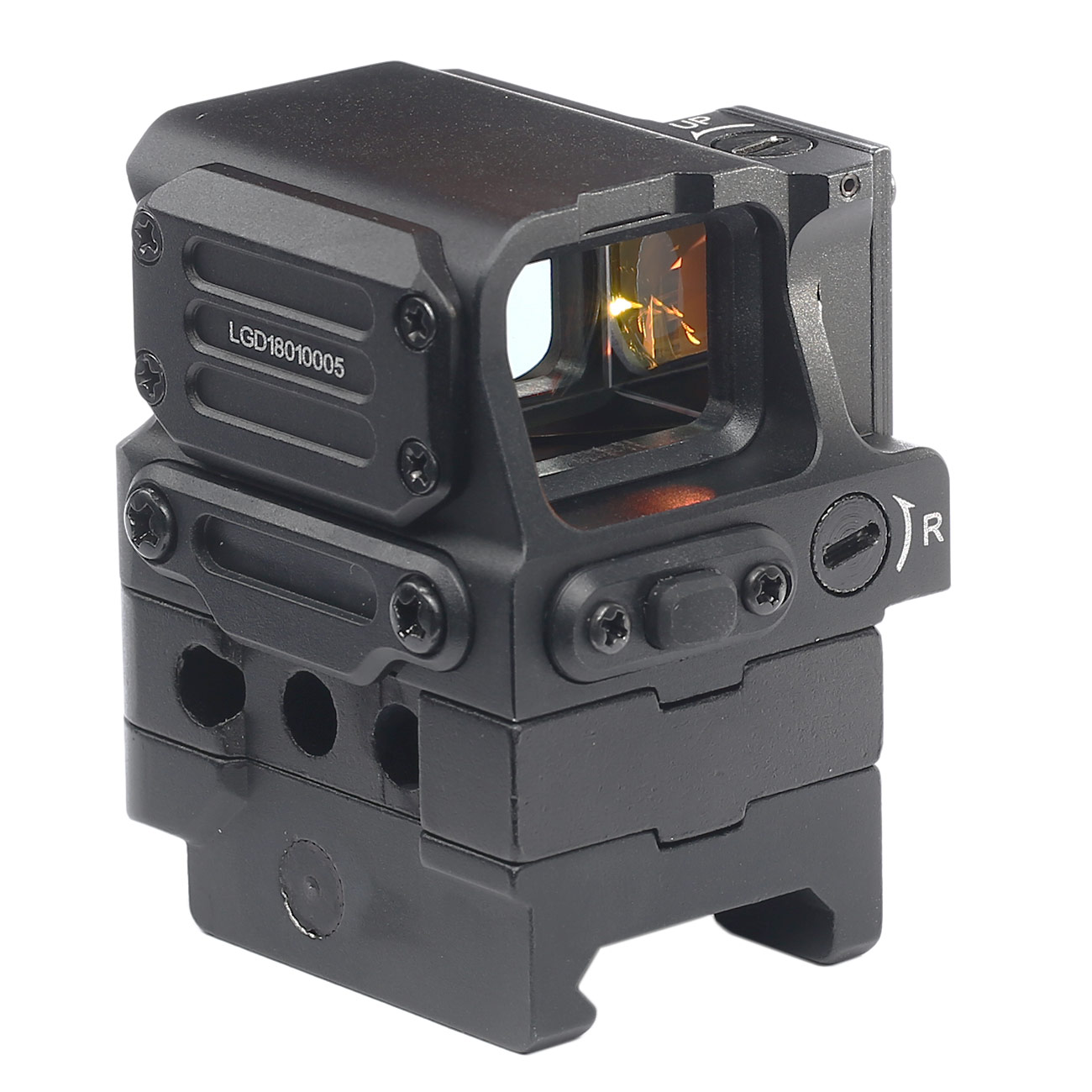 Blackcat Airsoft FC1-Style Red-Dot Leuchtpunktzielgerät m. 21mm Halter schwarz Bild 2