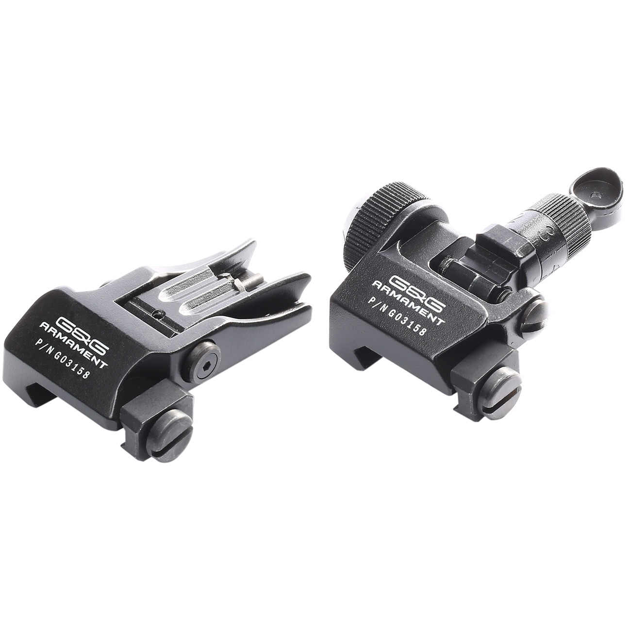 G&G Flip-Up Type-2 Sight Set Front / Rear fr 21mm Schienen schwarz Bild 2