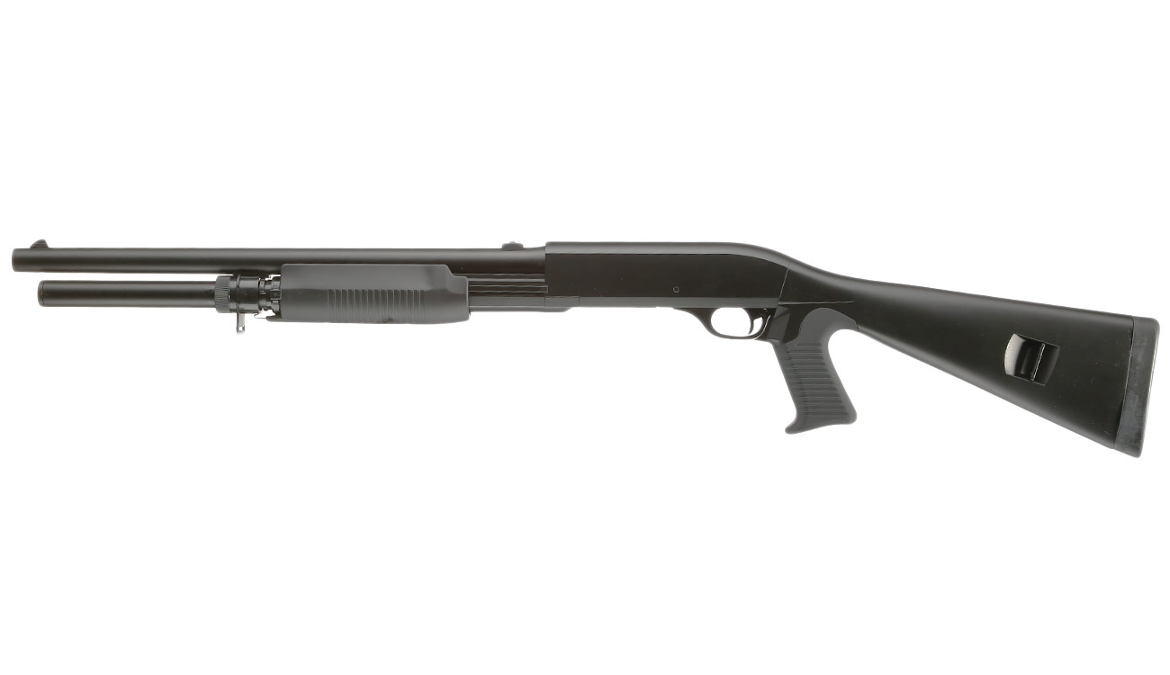 ASG Franchi SAS 12 Tri-Barrel Full Stock Version Airsoft Springer 6mm BB schwarz Bild 1