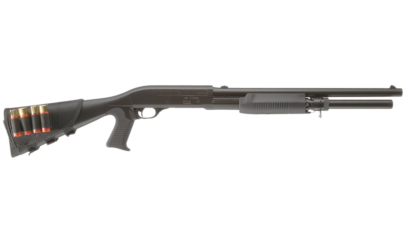 ASG Franchi SAS 12 Tri-Barrel Full Stock Version Airsoft Springer 6mm BB schwarz Bild 2