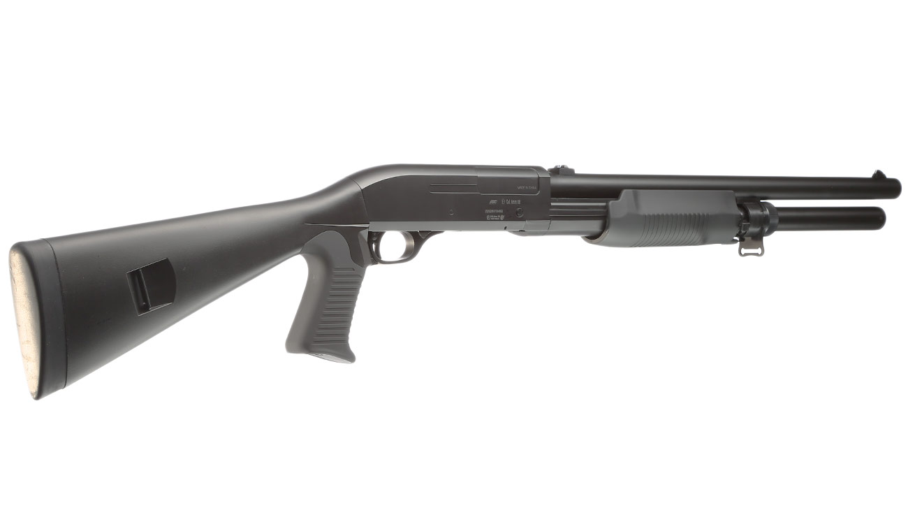 ASG Franchi SAS 12 Tri-Barrel Full Stock Version Airsoft Springer 6mm BB schwarz Bild 3