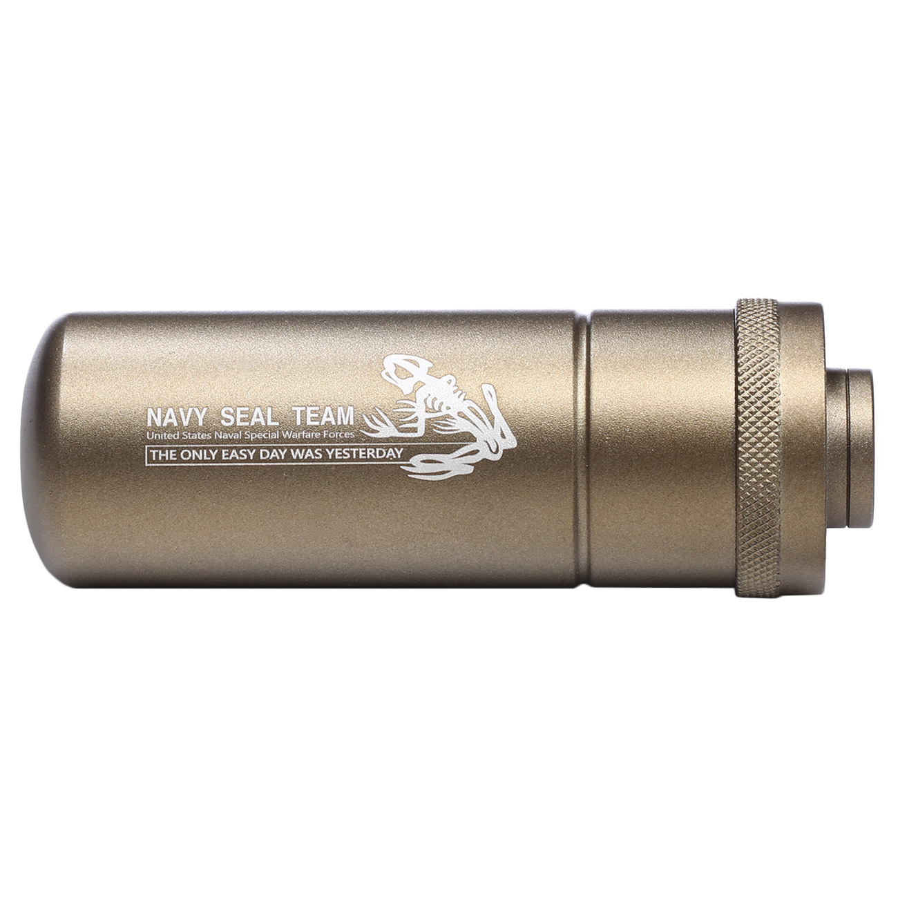 G&G Navy Seal Skull Frog Alumininium Suppressor 14mm- Desert Tan Bild 2
