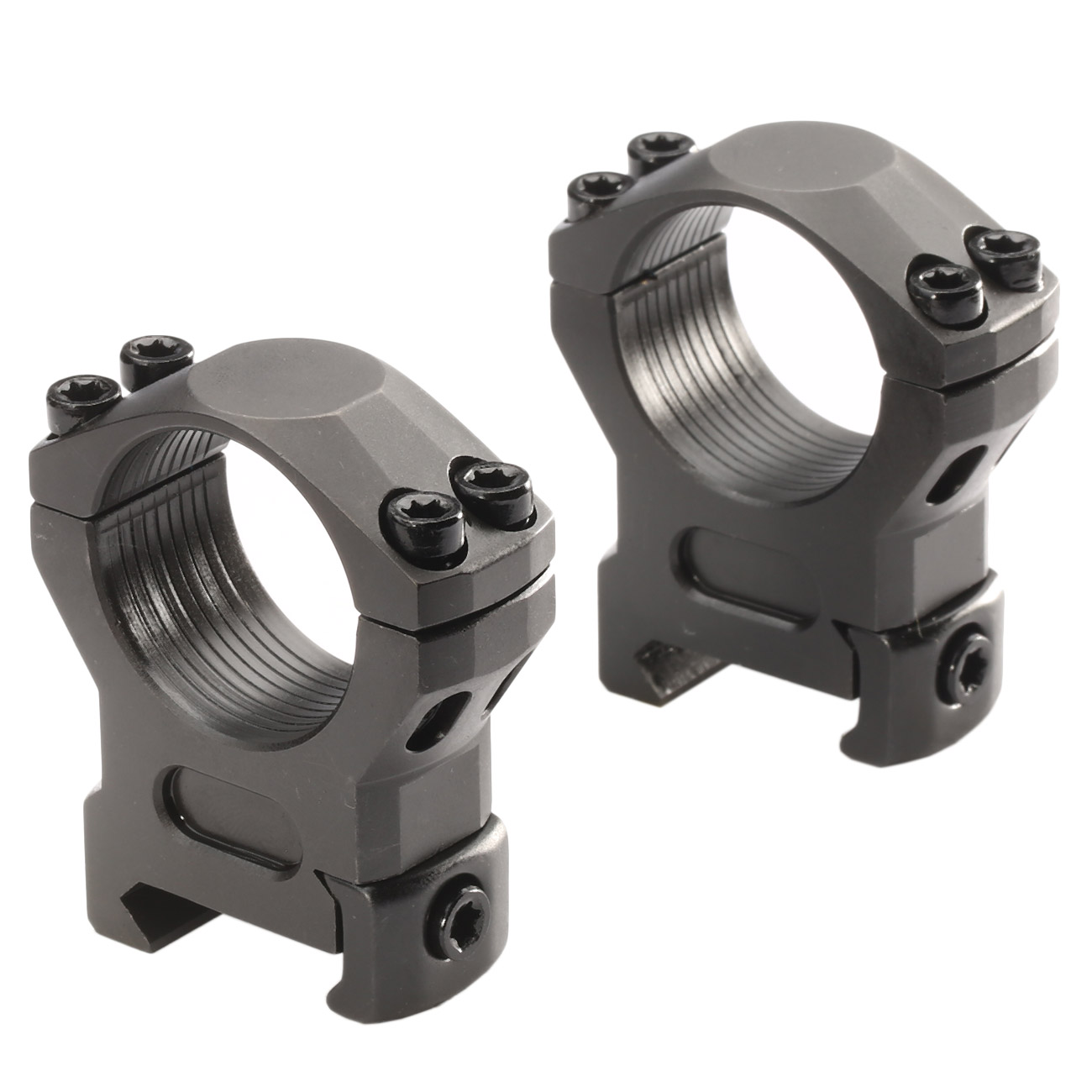 UTG Picatinny Stahl Medium Profile Rings f. 25mm Zielfernrohre (2 Stück) schwarz Bild 1