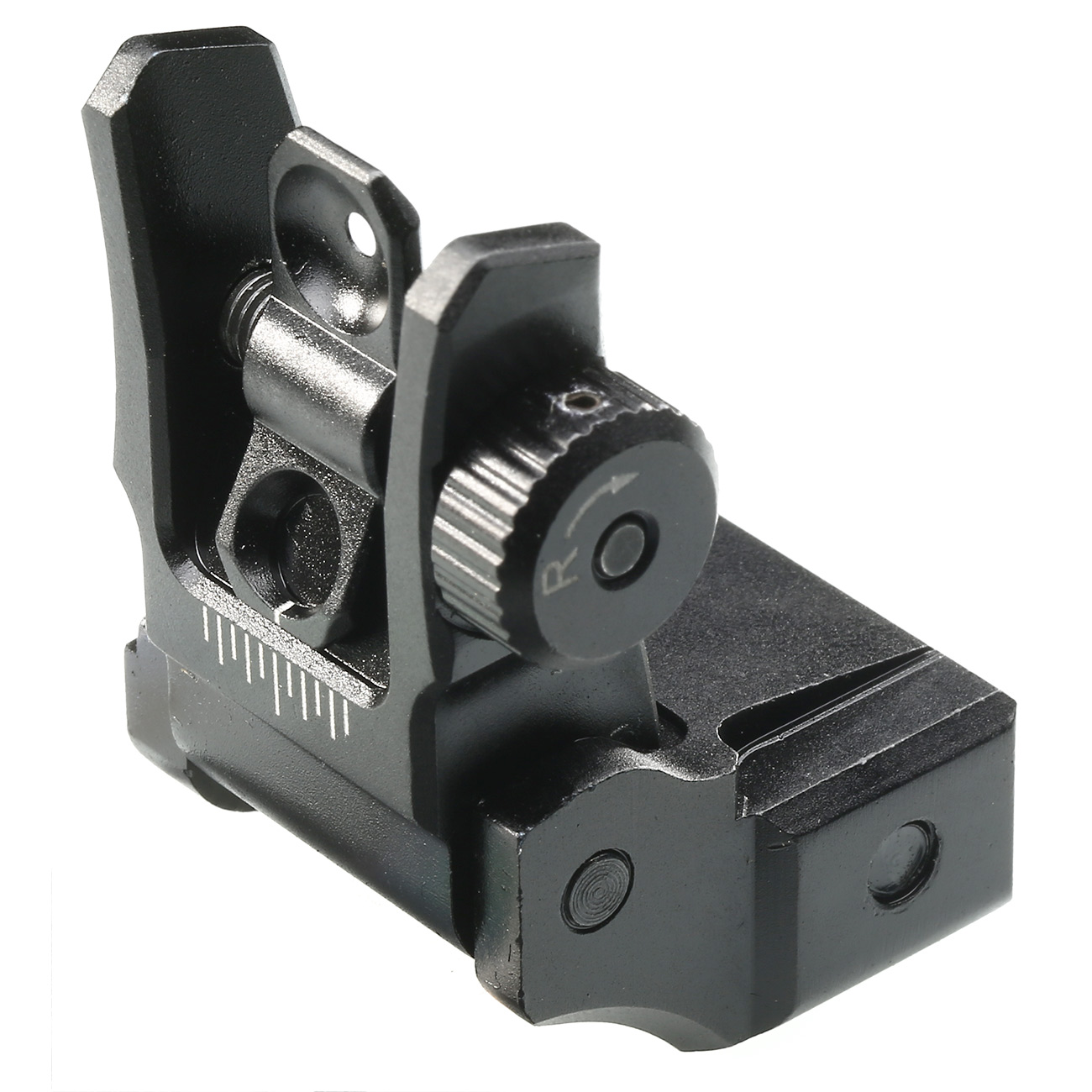 UTG Tactical Low Profile Flip-Up Rear Sight f. 21mm Schienen schwarz Bild 1