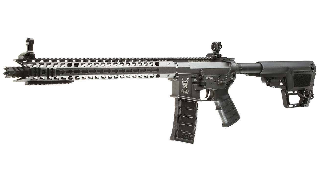King Arms M4 TWS KeyMod Dinosaur Elite Vollmetall S-AEG 6mm BB Urban Grey Bild 1