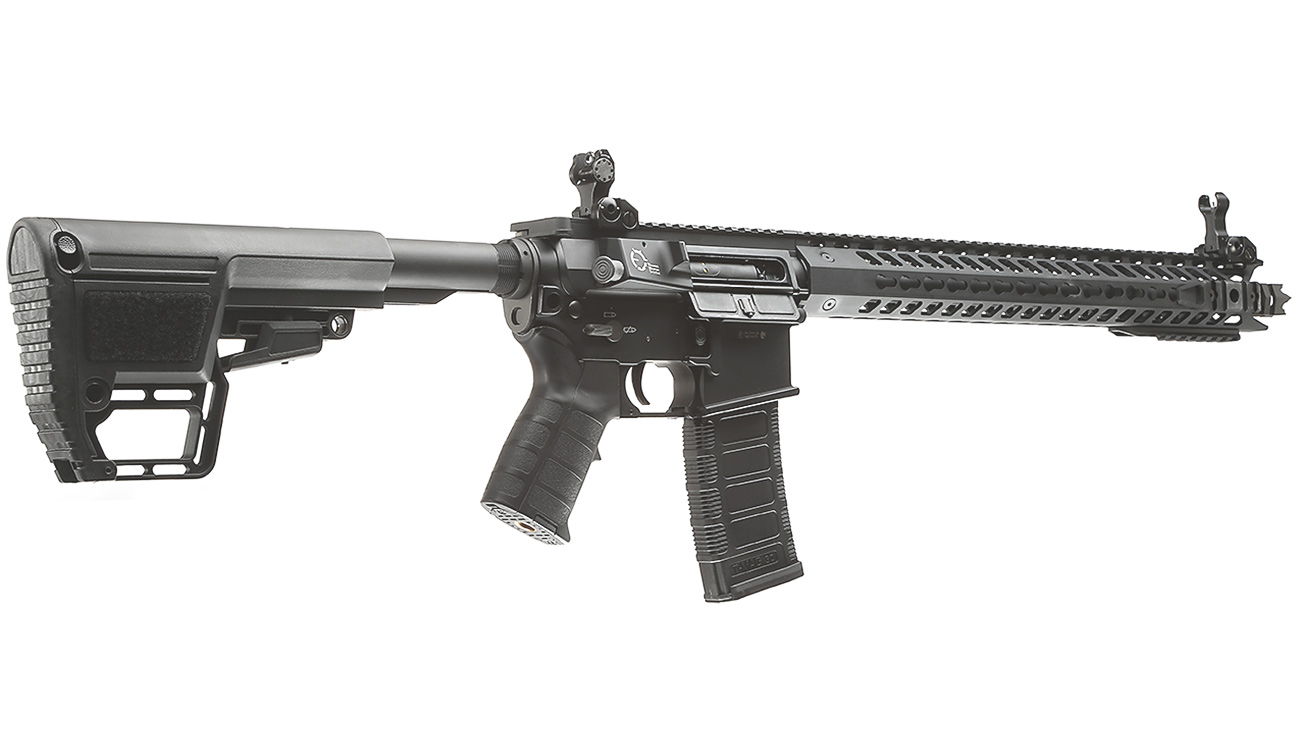 King Arms M4 TWS KeyMod Dinosaur Elite Vollmetall S-AEG 6mm BB schwarz Bild 3