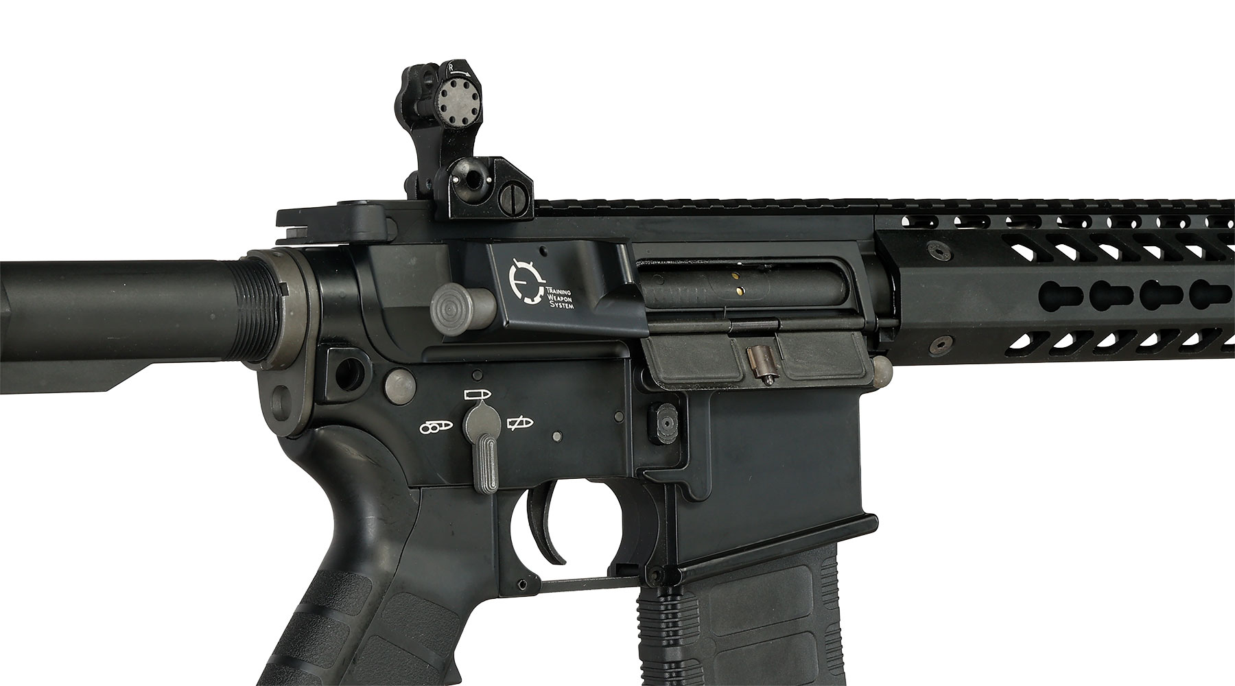King Arms M4 TWS KeyMod Dinosaur Elite Vollmetall S-AEG 6mm BB schwarz Bild 9