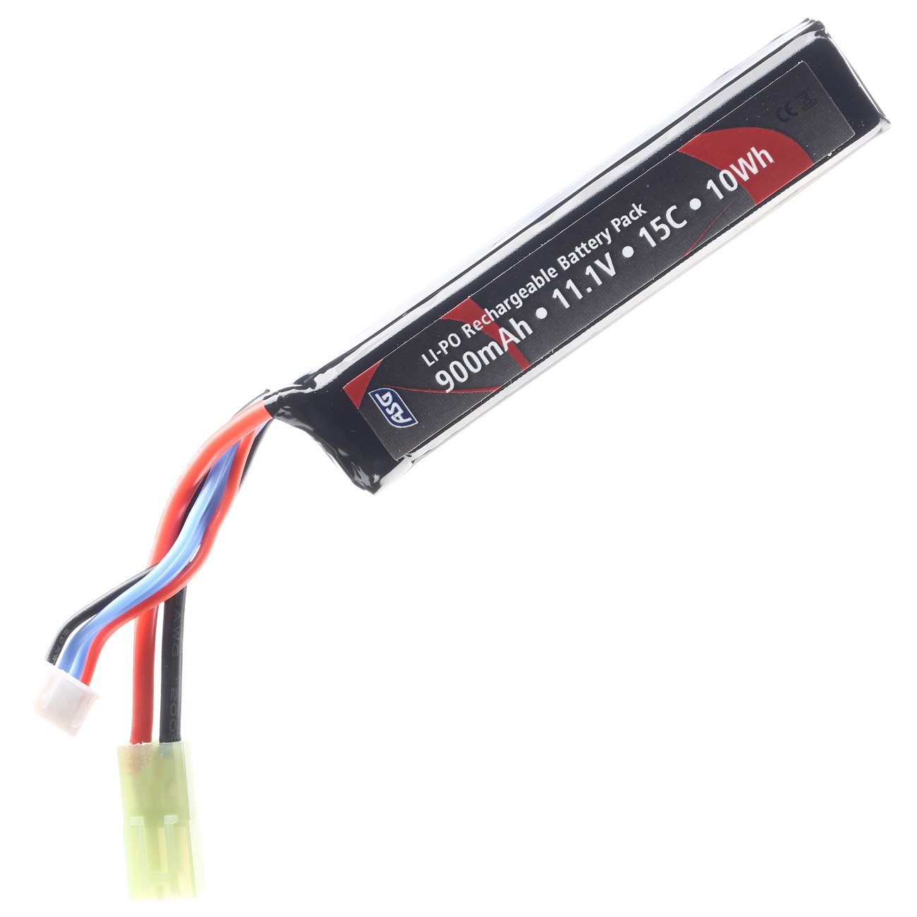 ASG Airsoft LiPo Akku 11,1V 900mAh 15C Stock-Tube-Type