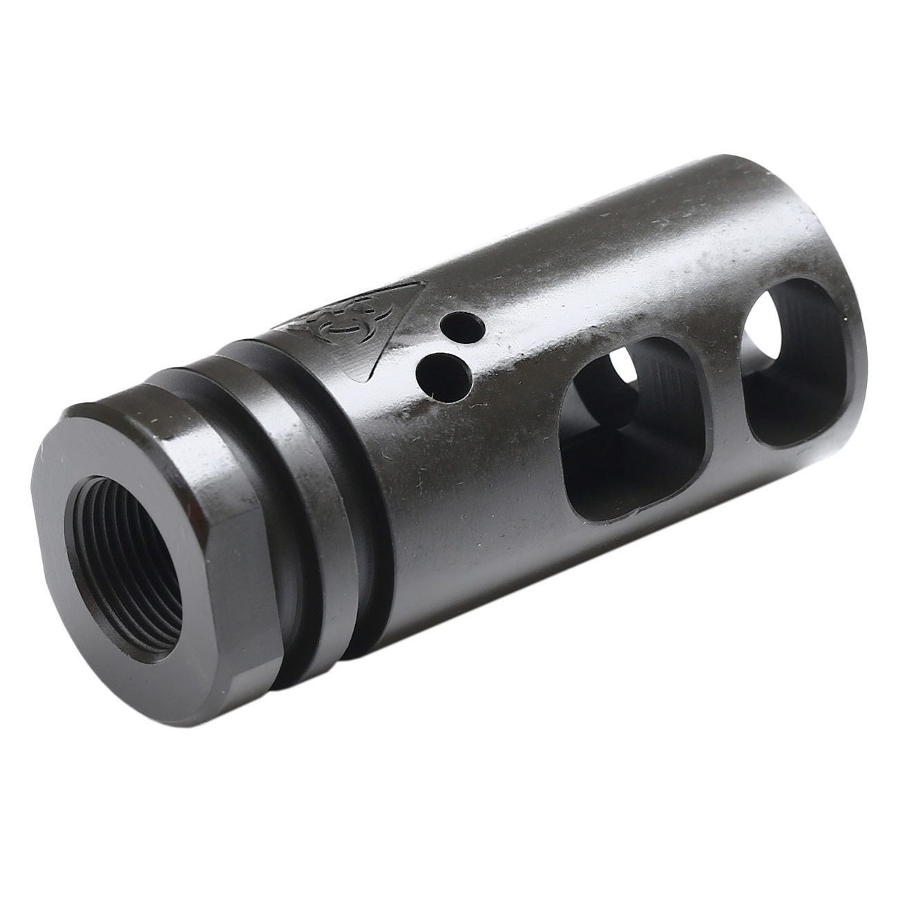 King Arms Black Rain Ordnance Compensator Round-Edition Stahl schwarz 14mm- Bild 1