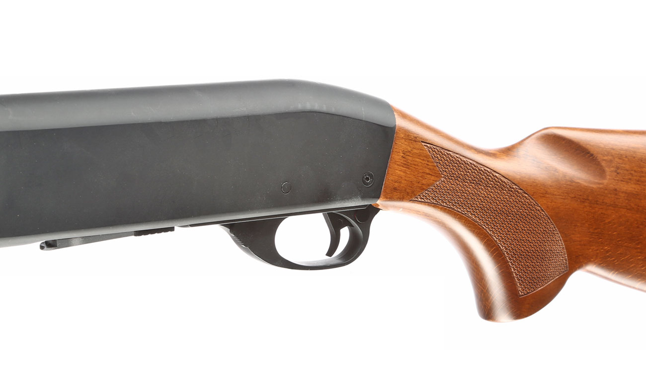 Qingliu M870 Long-Type Shotgun Vollmetall Echtholz Springer 6mm BB schwarz Bild 6