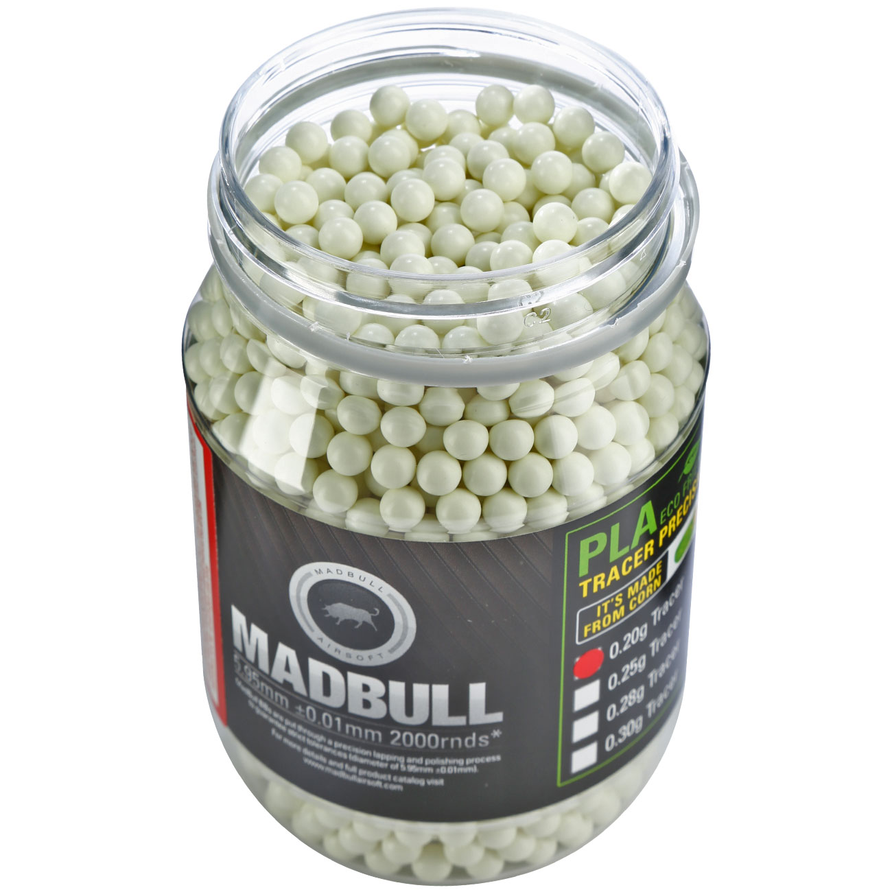 MadBull Tracer Precision BIO BBs 0,20g 2.000er Container grn Bild 1