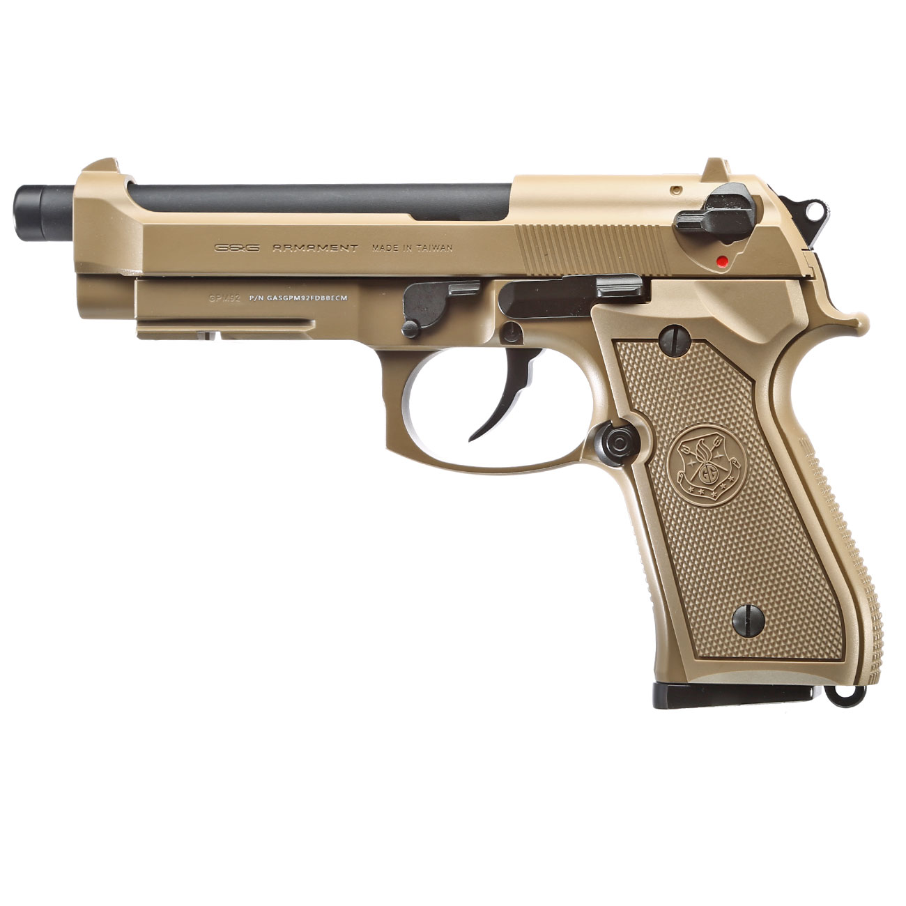 G&G GPM92 Vollmetall GBB 6mm BB Desert Tan inkl. Pistolenkoffer Bild 1