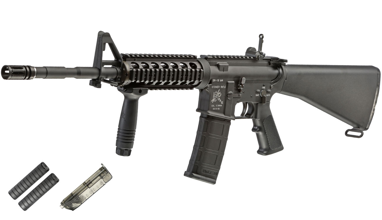 Vfc Kac Sr16 M4 Fixed Stock Vollmetall Gas Blow Back 6mm Bb Schwarz Kotte Zeller