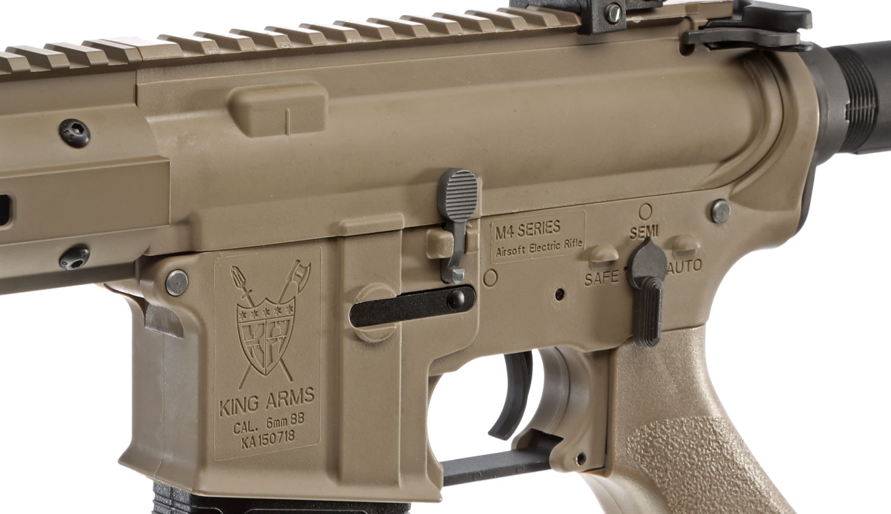 King Arms M4 TWS M-LOK Rifle Ultra Grade Version II S-AEG 6mm BB Dark Earth Bild 7