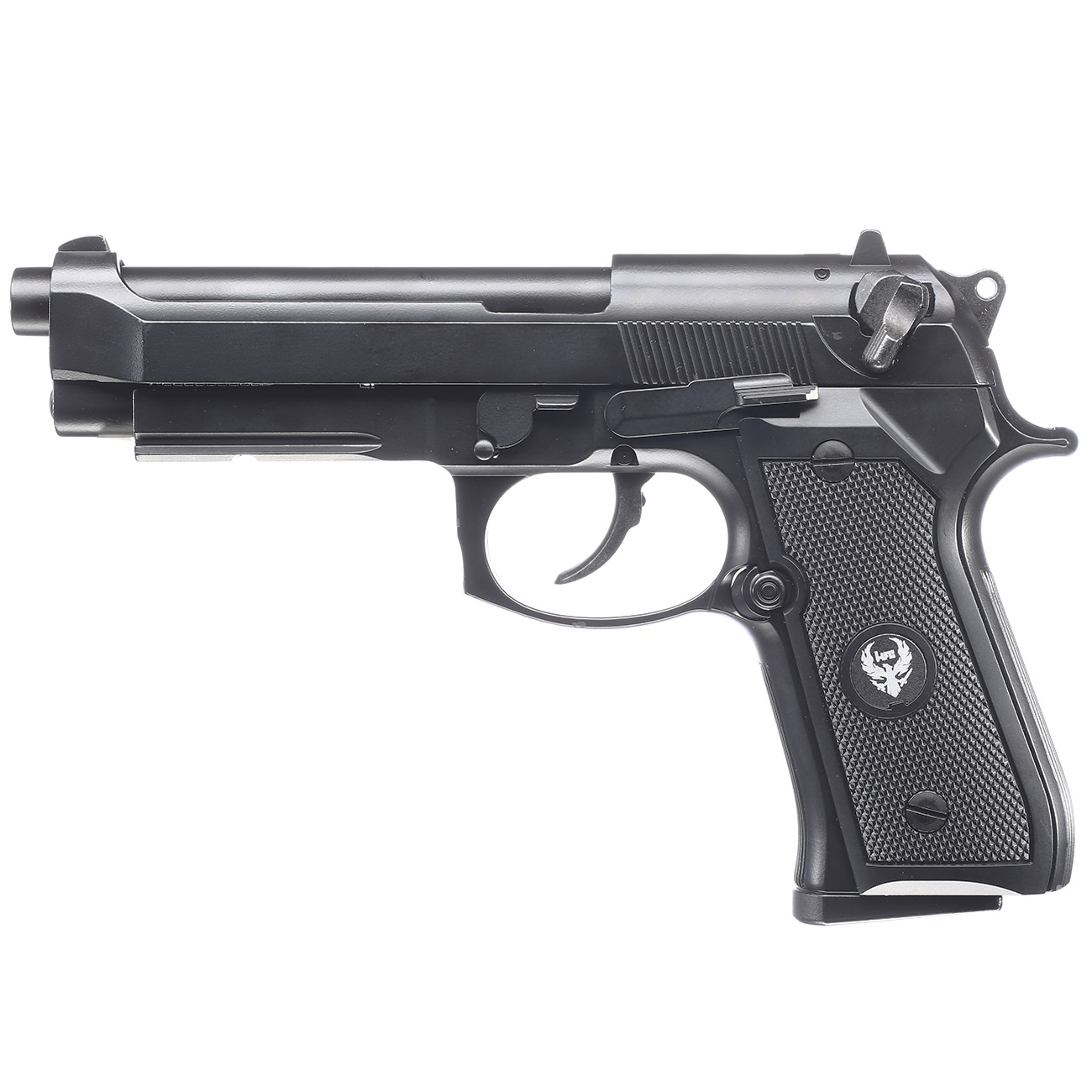 HFC M92A1 Airsoftpistole Vollmetall GBB 6mm BB schwarz inkl. Pistolenkoffer Bild 1