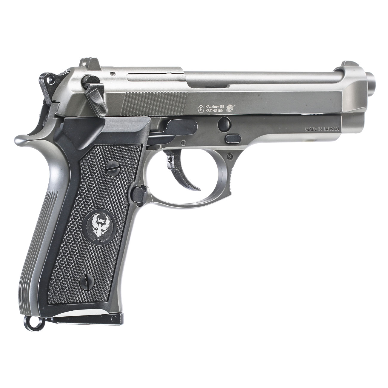 HFC M92A1 Airsoftpistole Vollmetall GBB 6mm BB grau inkl. Pistolenkoffer Bild 4