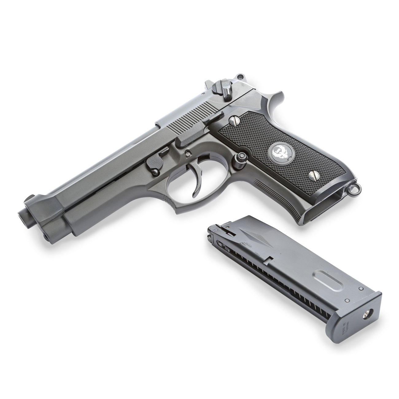 HFC M92A1 Airsoftpistole Vollmetall GBB 6mm BB grau inkl. Pistolenkoffer Bild 6