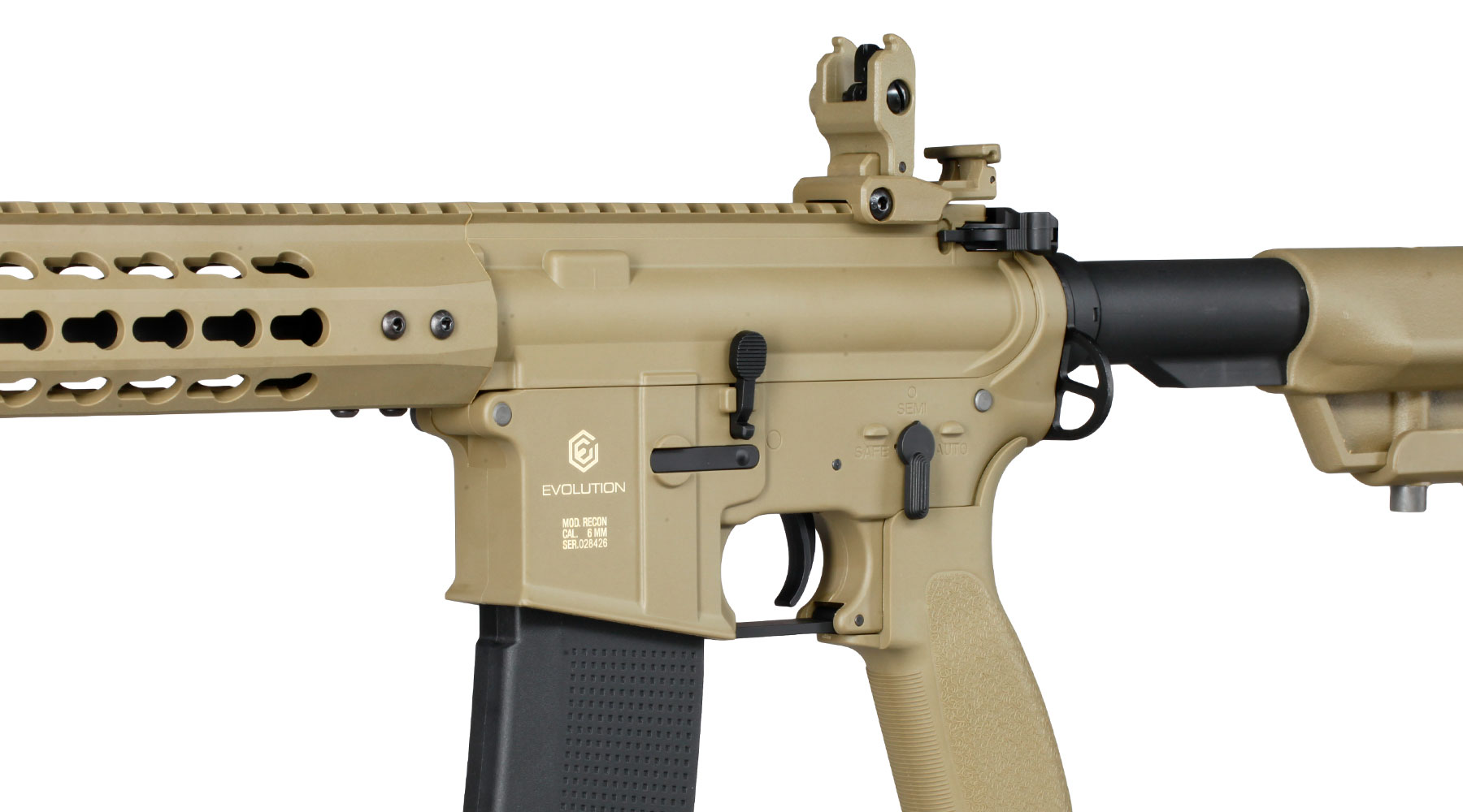 Evolution Airsoft Recon S 14.5 Carbontech S-AEG 6mm BB Tan Bild 8