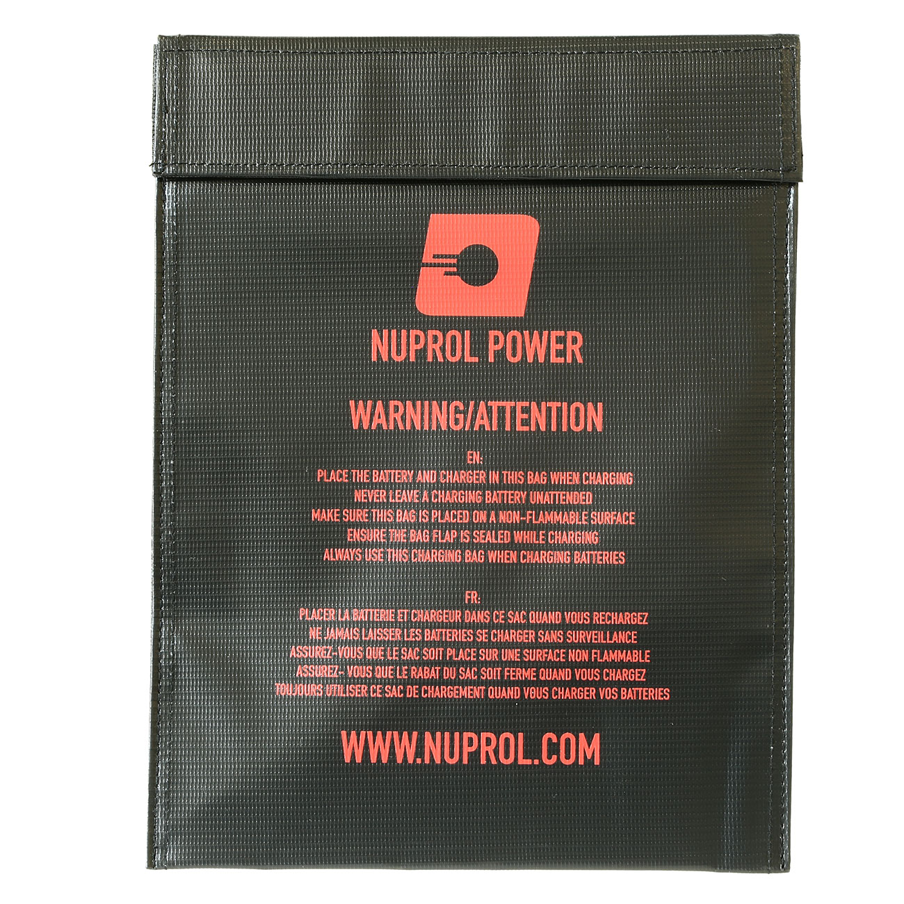 Nuprol LiPo Safety Bag Large 23 x 30cm Feuerfeste Sicherheitstasche schwarz