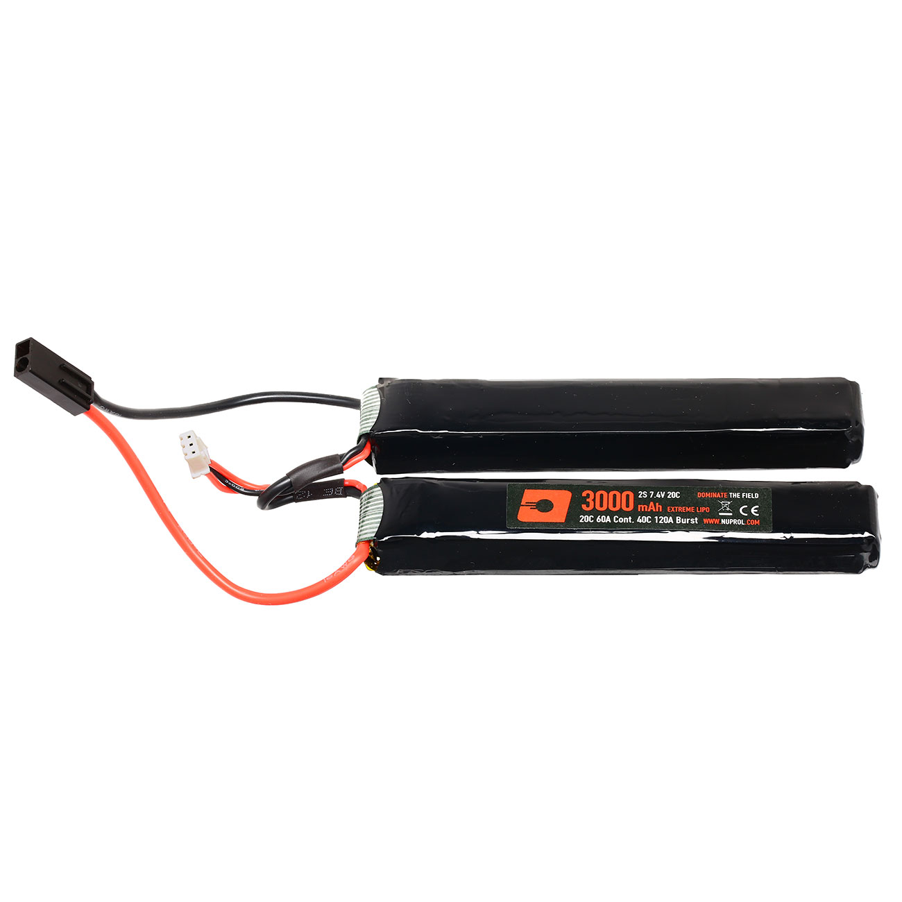 Nuprol Power Series LiPo Akku 7,4V 3000mAh 20C / 40C Nunchuck-Type m. Mini-Tam Anschluss Bild 1