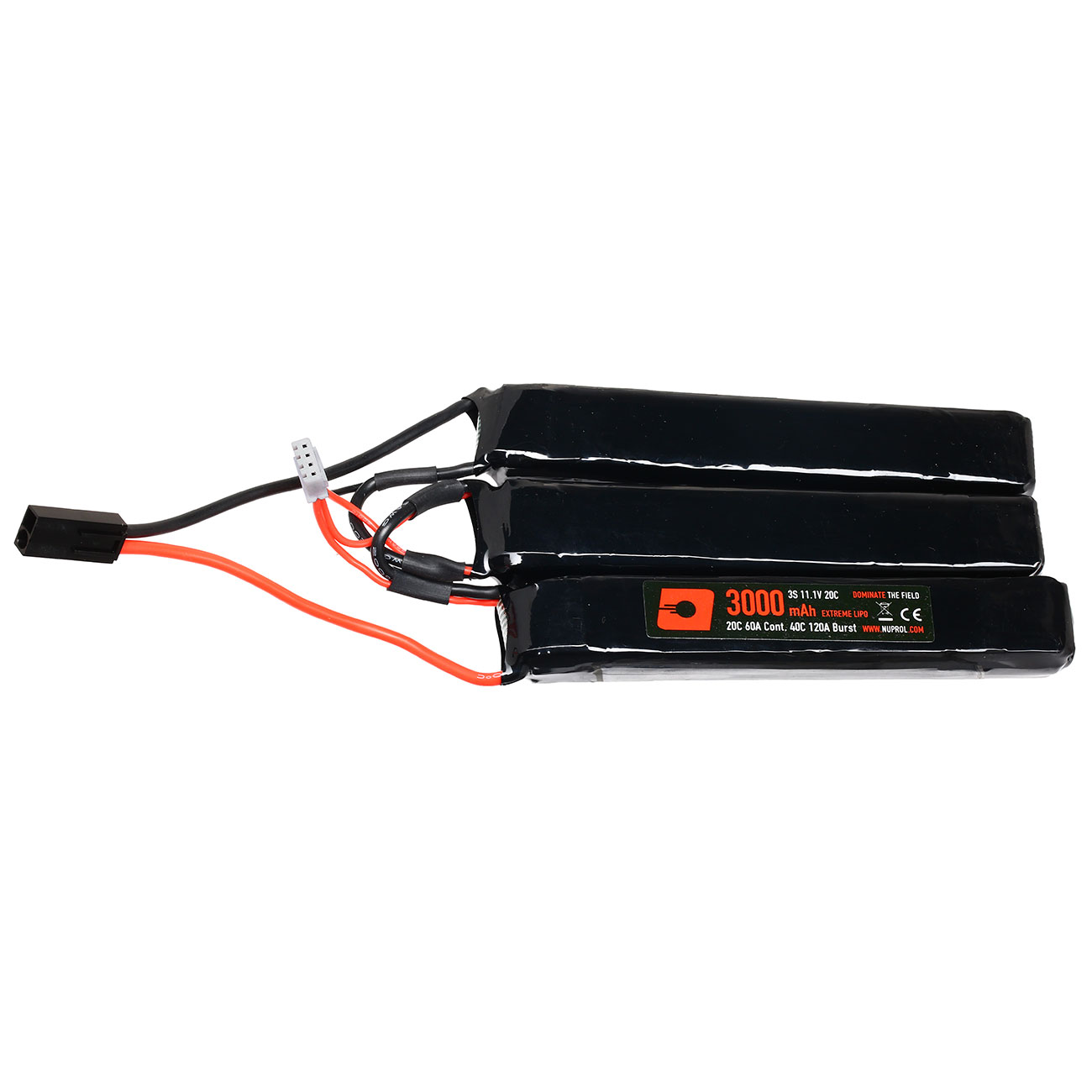 Nuprol Power Series LiPo Akku 11,1V 3000mAh 20C / 40C Tri-Nunchuck-Type m. Mini-Tam Anschluss Bild 1