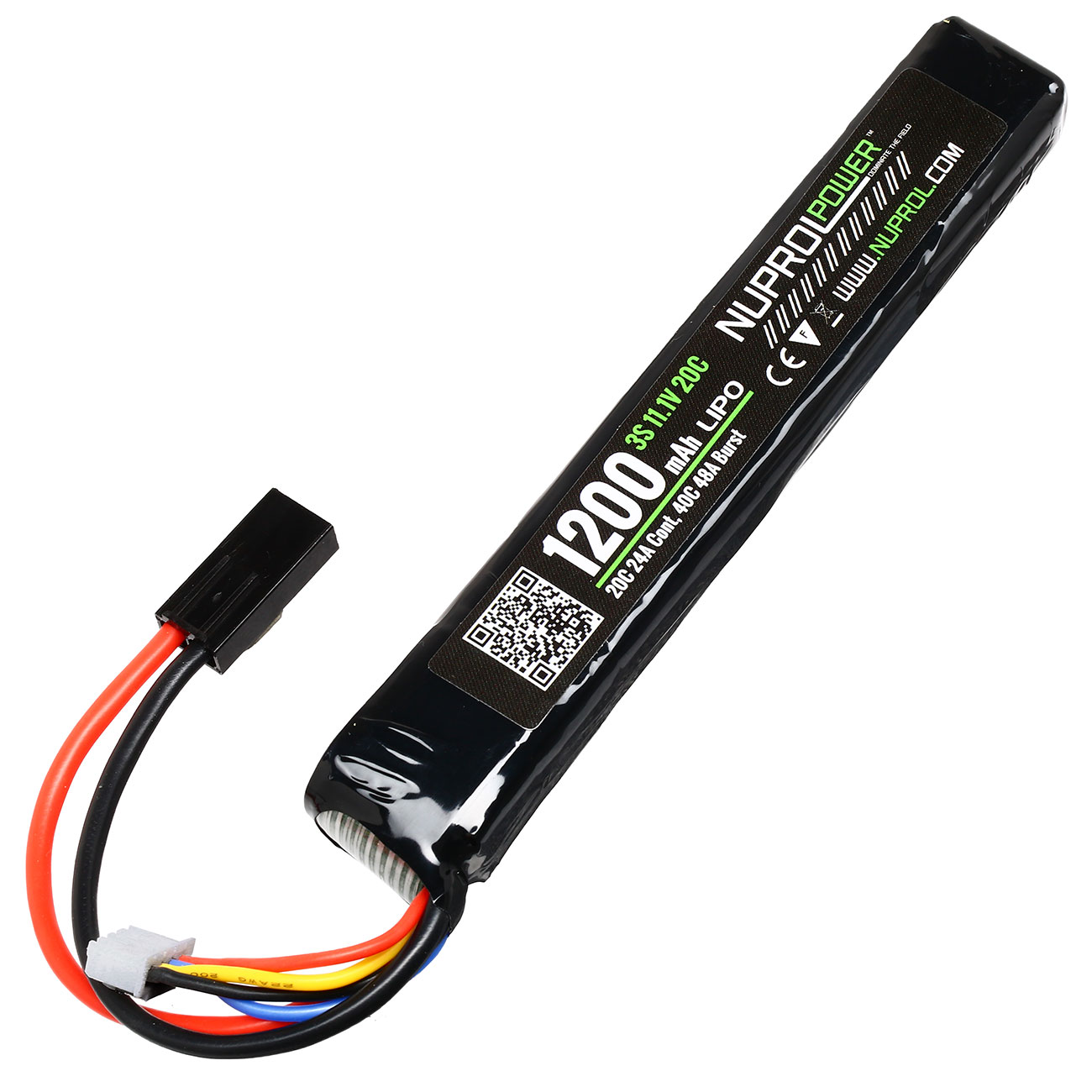 Nuprol Power Series LiPo Akku 11,1V 1200mAh 20C / 40C Stick-Type m. Mini-Tam Anschluss