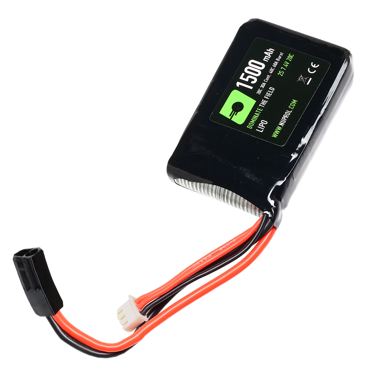 Nuprol Power Series LiPo Akku 7,4V 1500mAh 20C / 40C AN/PEQ-15 Type m. Mini-Tam Anschluss