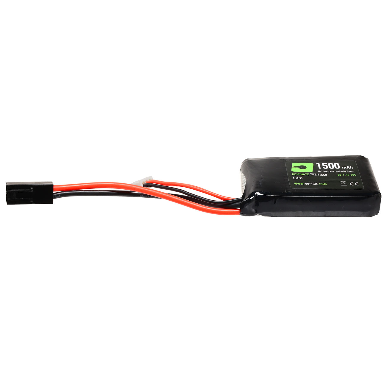 Nuprol Power Series LiPo Akku 7,4V 1500mAh 20C / 40C AN/PEQ-15 Type m. Mini-Tam Anschluss Bild 1