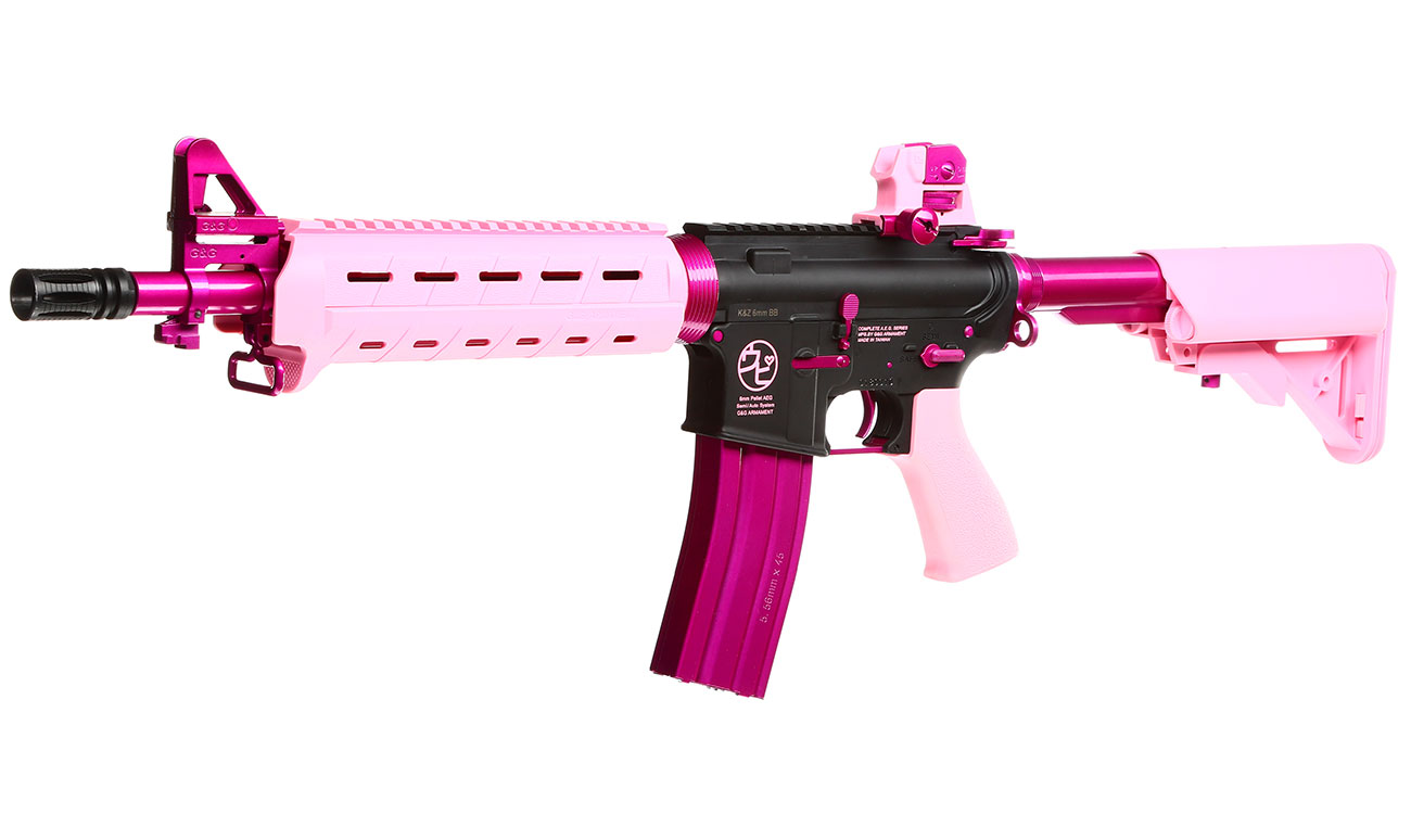 G&G CM16 MOD 0 UPI AEG 6mm BB Pink-Black Edition