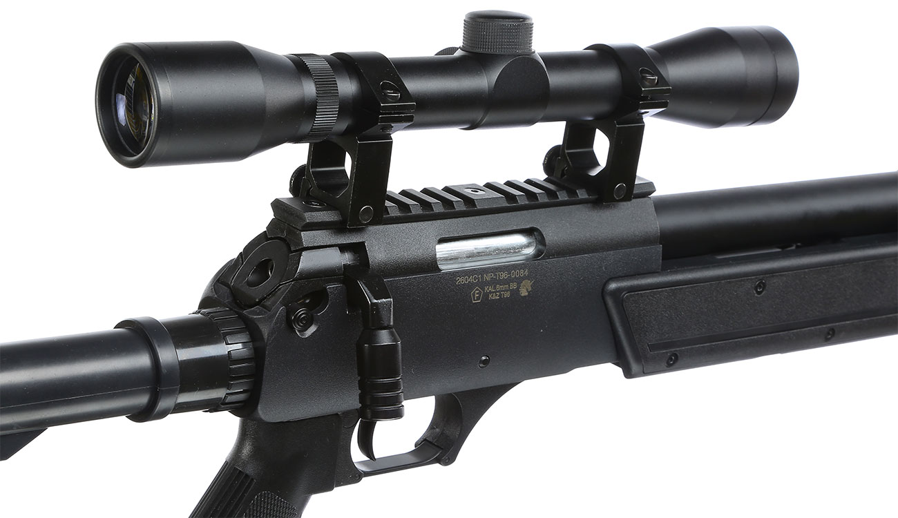 Nuprol Tango T96 Snipergewehr inkl. Zweibein / Zielfernrohr Springer 6mm BB schwarz Bild 8