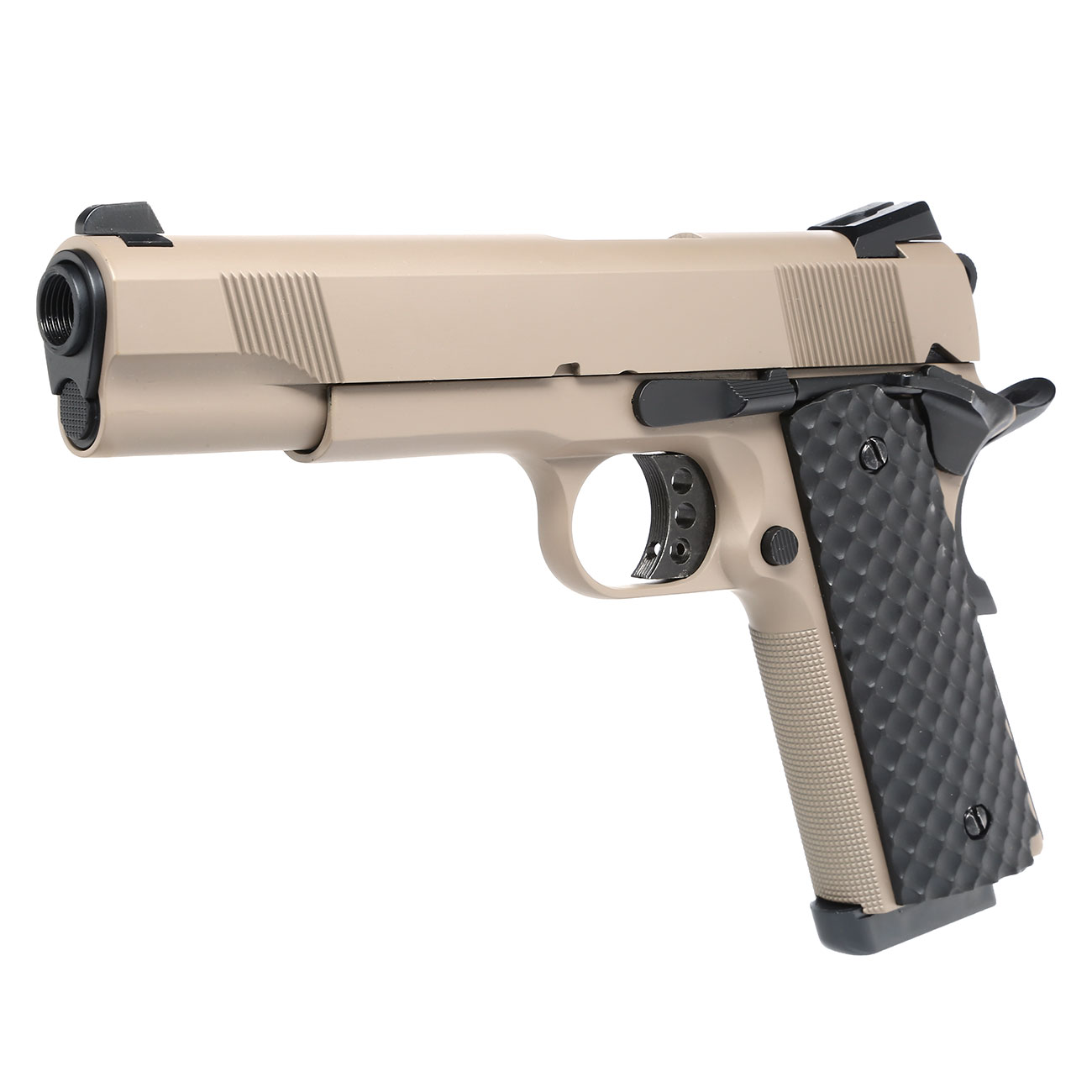 Nuprol Raven M1911 MEU Vollmetall GBB 6mm BB Tan