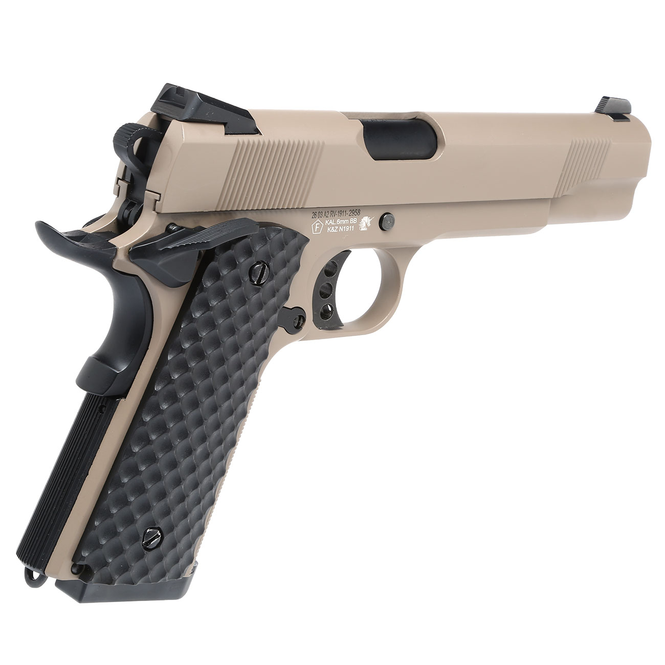 Nuprol Raven M1911 MEU Vollmetall GBB 6mm BB Tan Bild 4