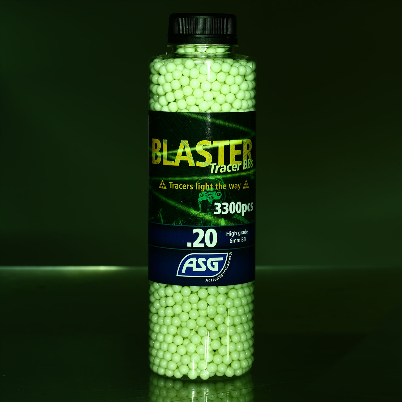 ASG Blaster Tracer High Grade BBs 0,20g 3.300er Flasche grün Bild 1