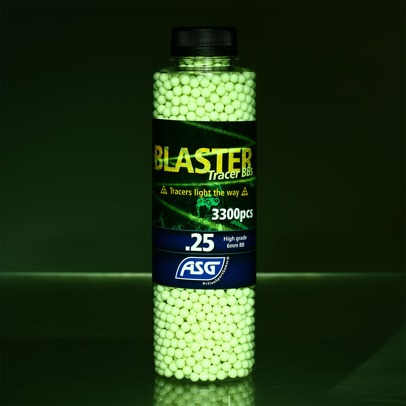 ASG Blaster Tracer High Grade BBs 0,25g 3.300er Flasche grün Bild 1