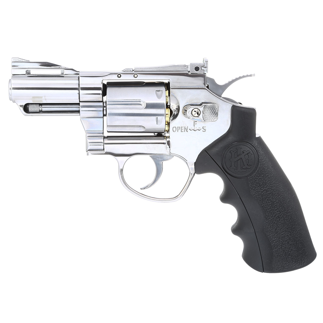 KLI Titan 2,5 Zoll Revolver Vollmetall CO2 6mm BB Chrome-Finish Bild 1
