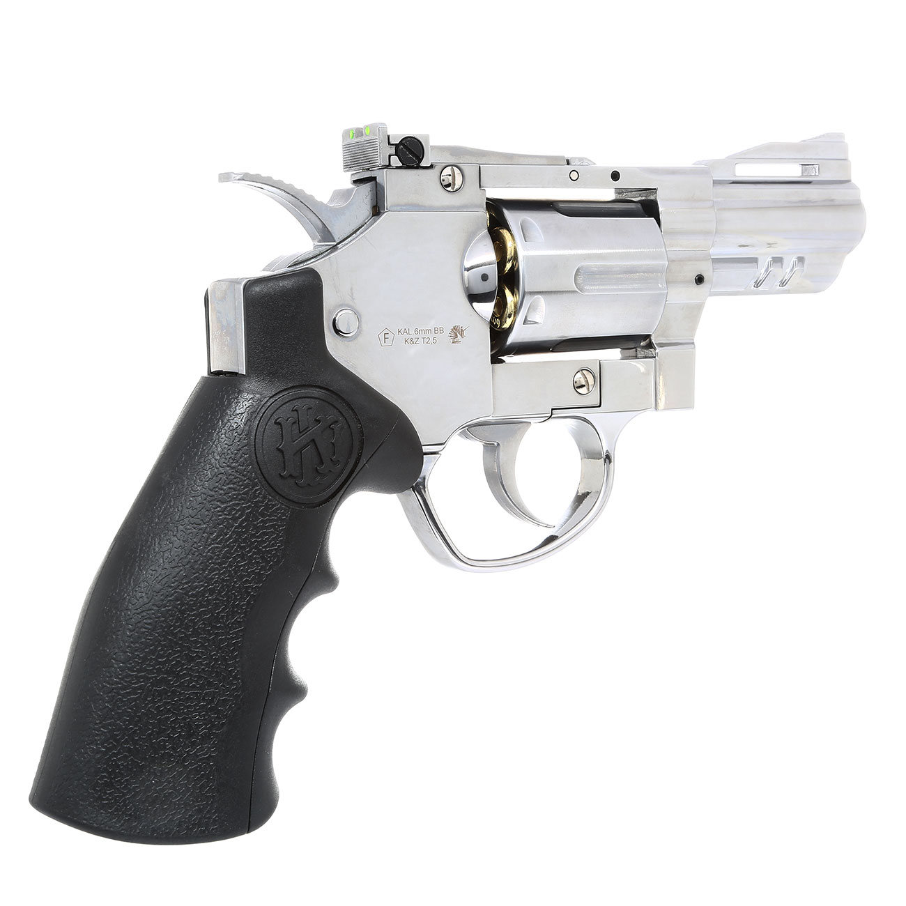 KLI Titan 2,5 Zoll Revolver Vollmetall CO2 6mm BB Chrome-Finish Bild 3