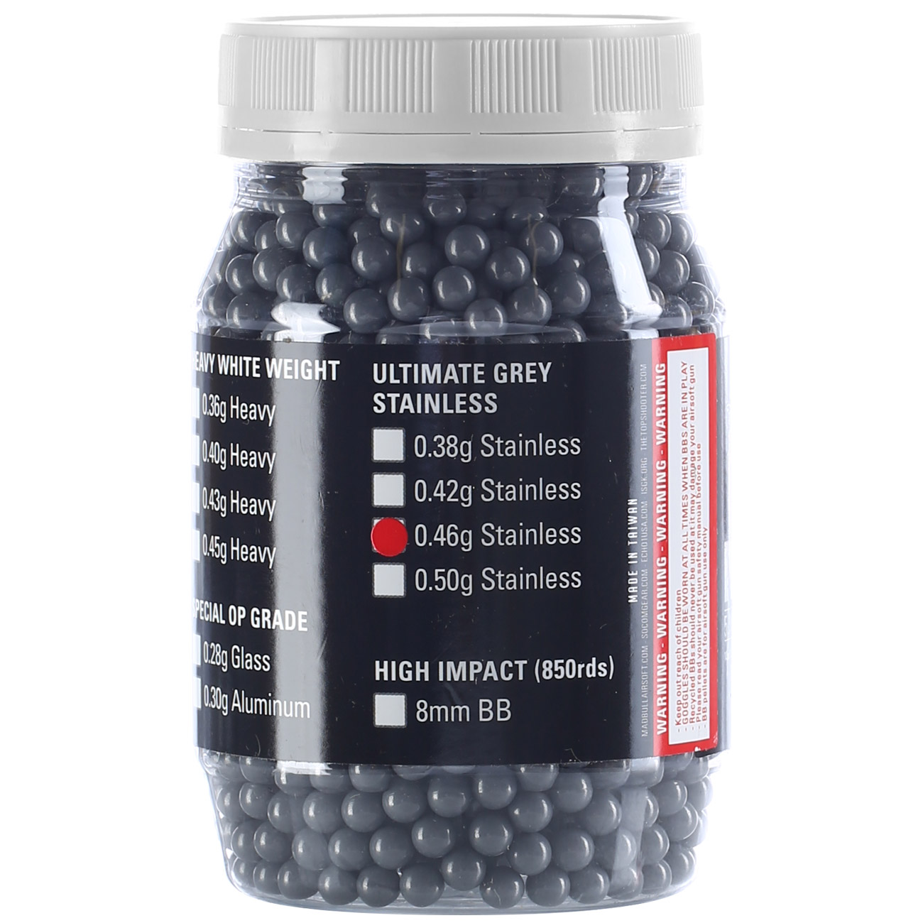 MadBull Ultimate Stainless Series BBs 0.46g 2.000er Container grau Bild 1