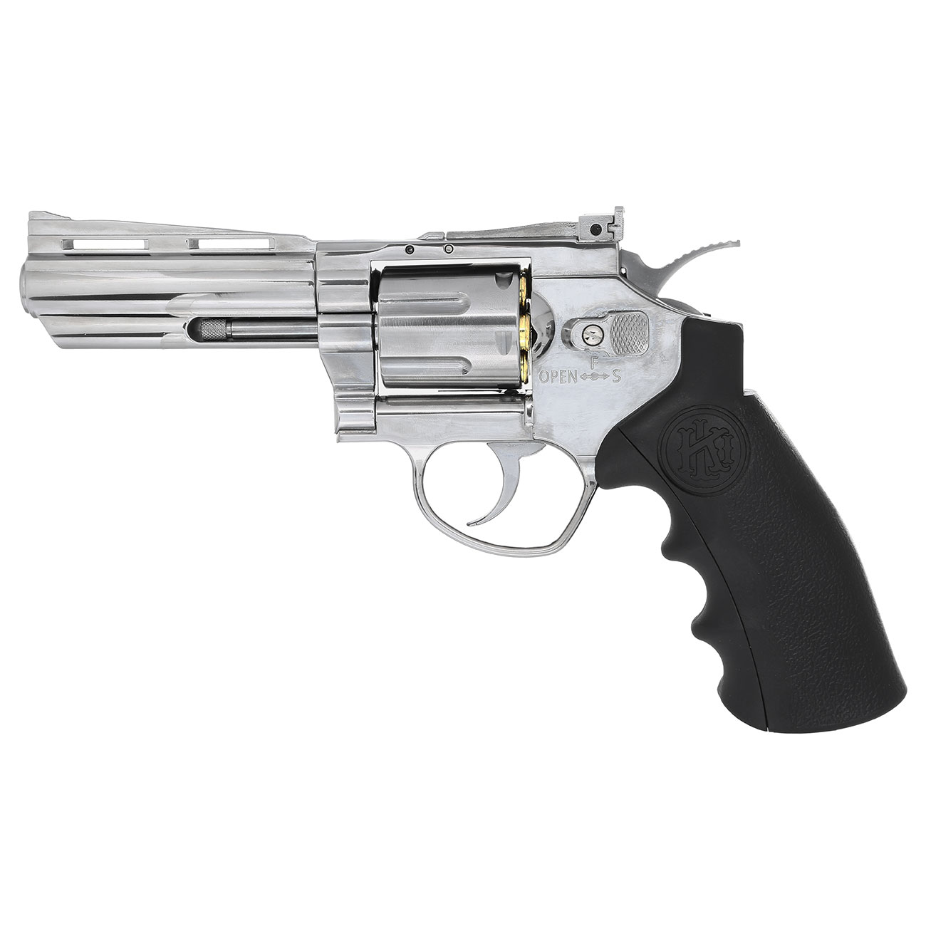KLI Titan 4 Zoll Revolver Vollmetall CO2 6mm BB Chrome-Finish Bild 1