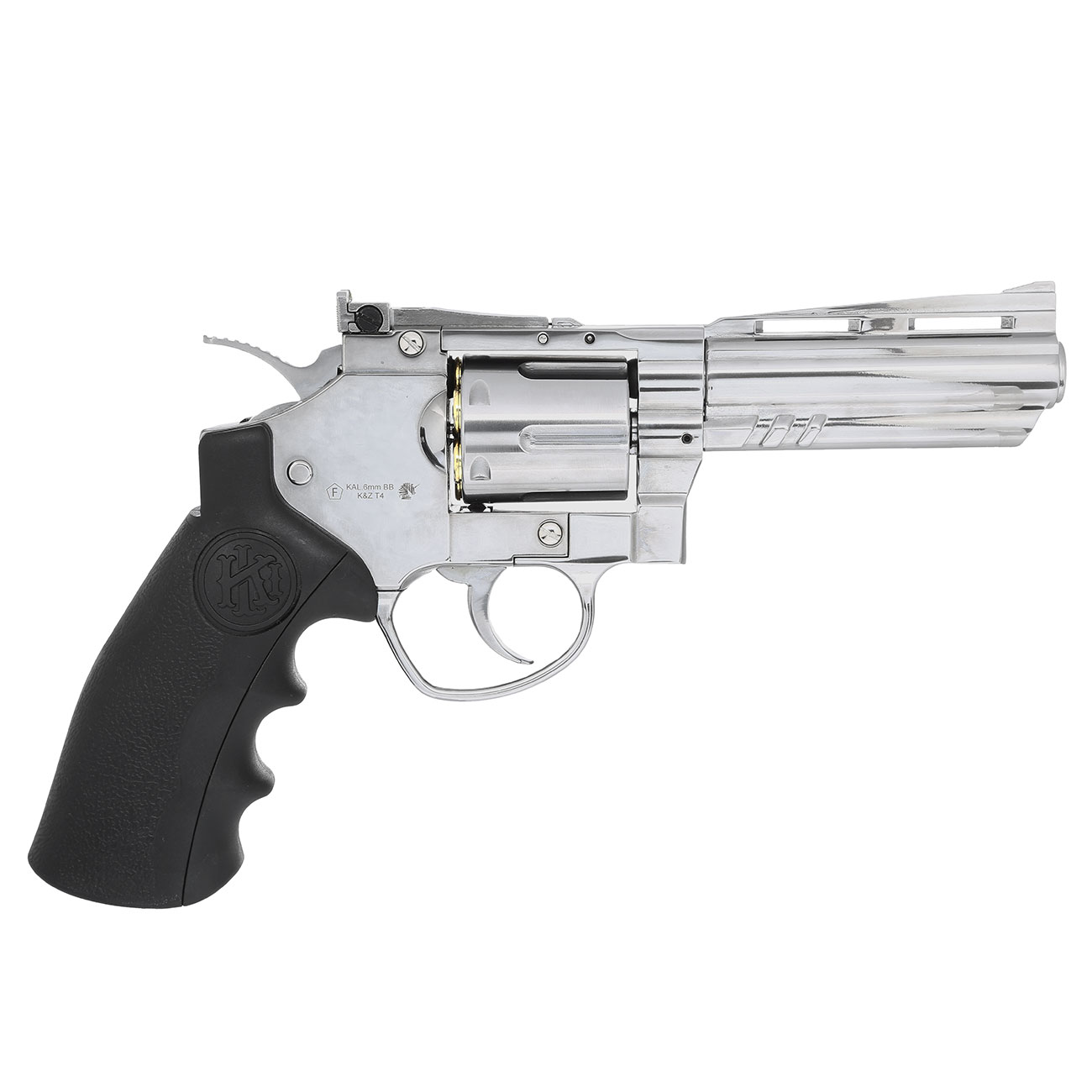 KLI Titan 4 Zoll Revolver Vollmetall CO2 6mm BB Chrome-Finish Bild 2