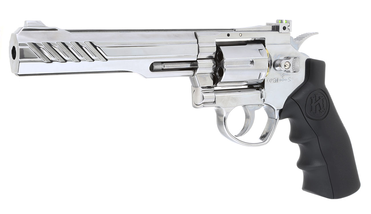 KLI Titan 6 Zoll Revolver Vollmetall CO2 6mm BB Chrome-Finish