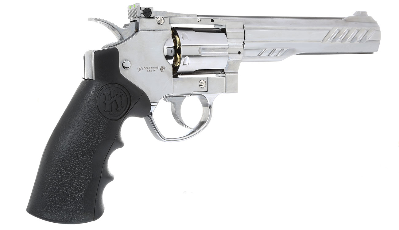 KLI Titan 6 Zoll Revolver Vollmetall CO2 6mm BB Chrome-Finish Bild 3