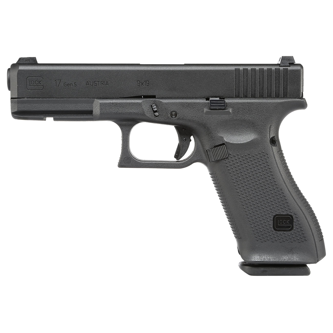 Glock 17 Gen. 5 Airsoft mit Metallschlitten GBB 6mm BB schwarz Bild 1