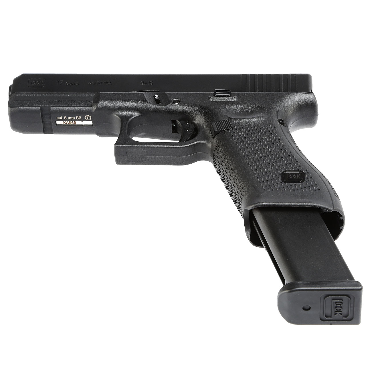Glock 17 Gen. 5 Airsoft mit Metallschlitten GBB 6mm BB schwarz Bild 5