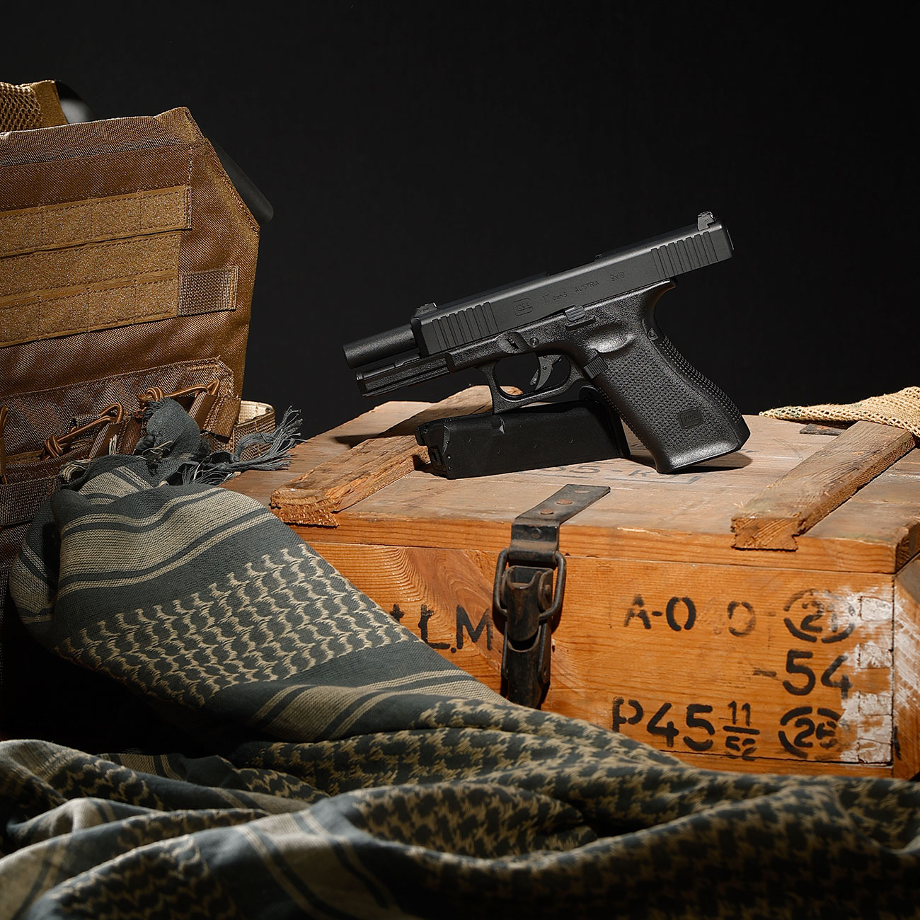 Glock 17 Gen. 5 Airsoft mit Metallschlitten GBB 6mm BB schwarz Bild 1