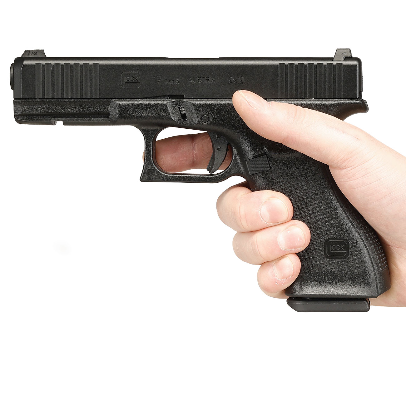 Glock 17 Gen. 5 Airsoft mit Metallschlitten GBB 6mm BB schwarz Bild 3