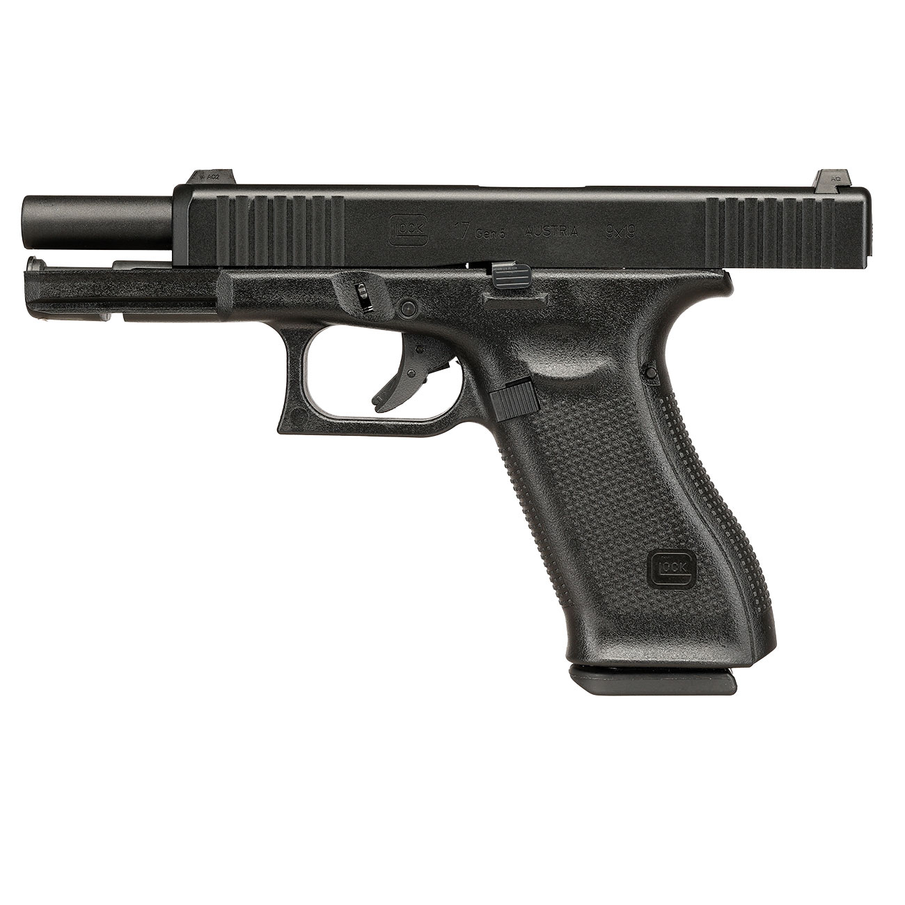 Glock 17 Gen. 5 Airsoft mit Metallschlitten GBB 6mm BB schwarz Bild 4