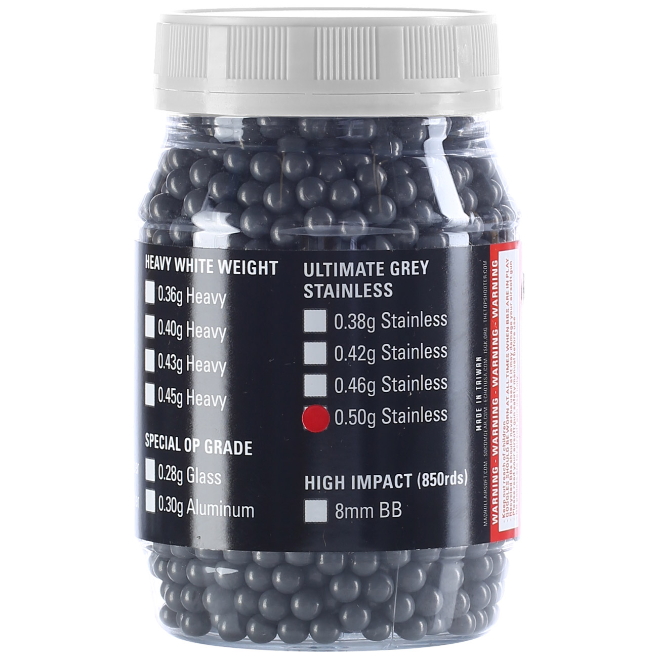 MadBull Ultimate Stainless Series BBs 0.50g 2.000er Container grau Bild 1