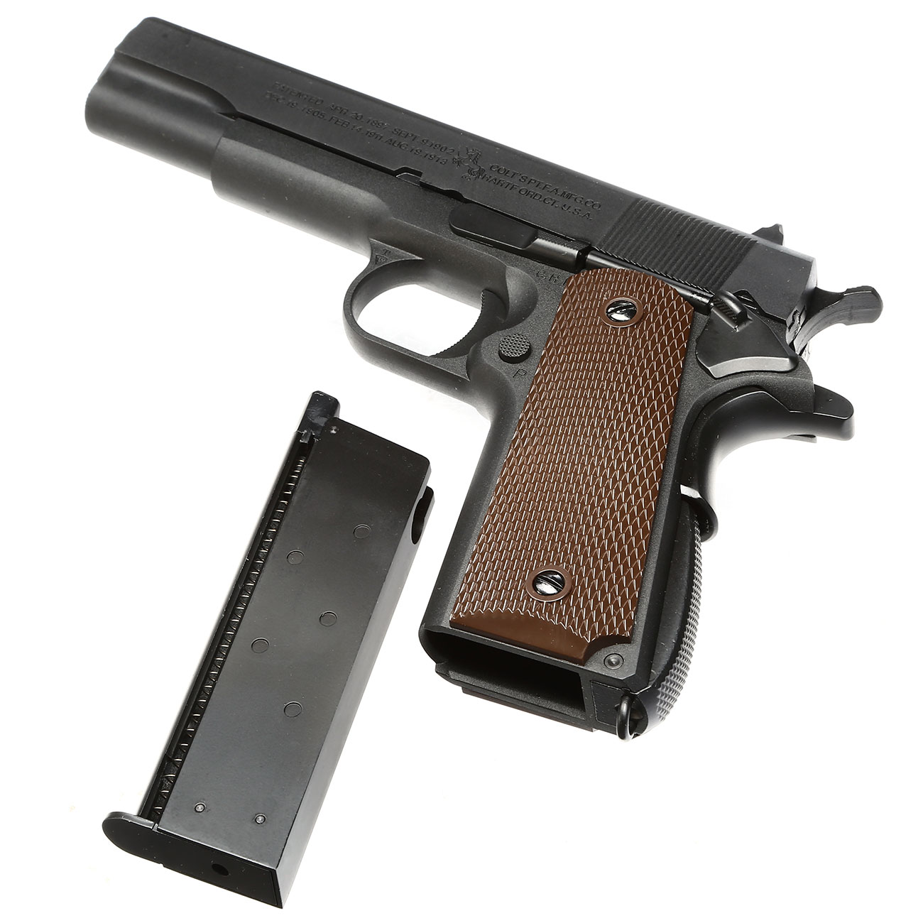 Cybergun / AWC Colt M1911A1 Vollmetall GBB 6mm BB schwarz Bild 6
